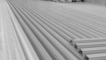 Trapezbleche auf Industriedach bei Schäfer Backwerkstatt in Limburg